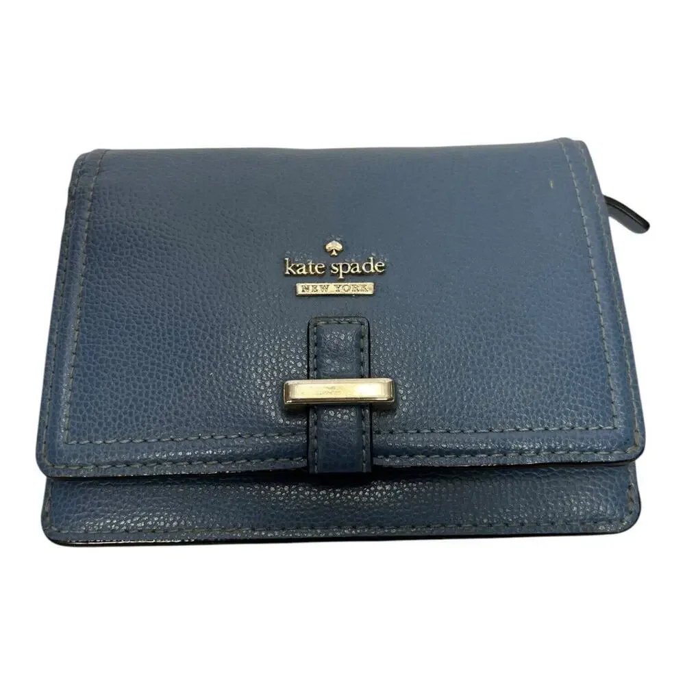 Kate Spade Blue Leather Small Wallet